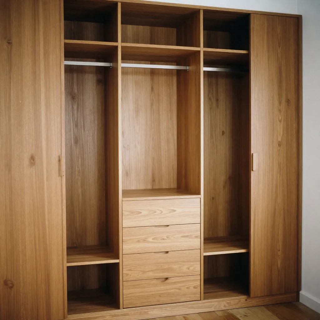 Ultra-narrow 1.1m bedroom with sliding wardrobe
